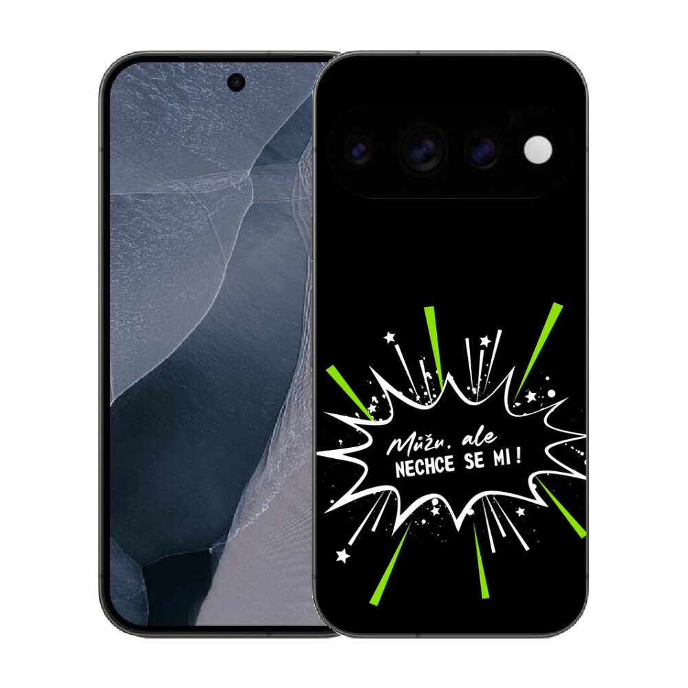 Gélový kryt mmCase na Google Pixel 11 Pro - vtipný text 11 čierne pozadie