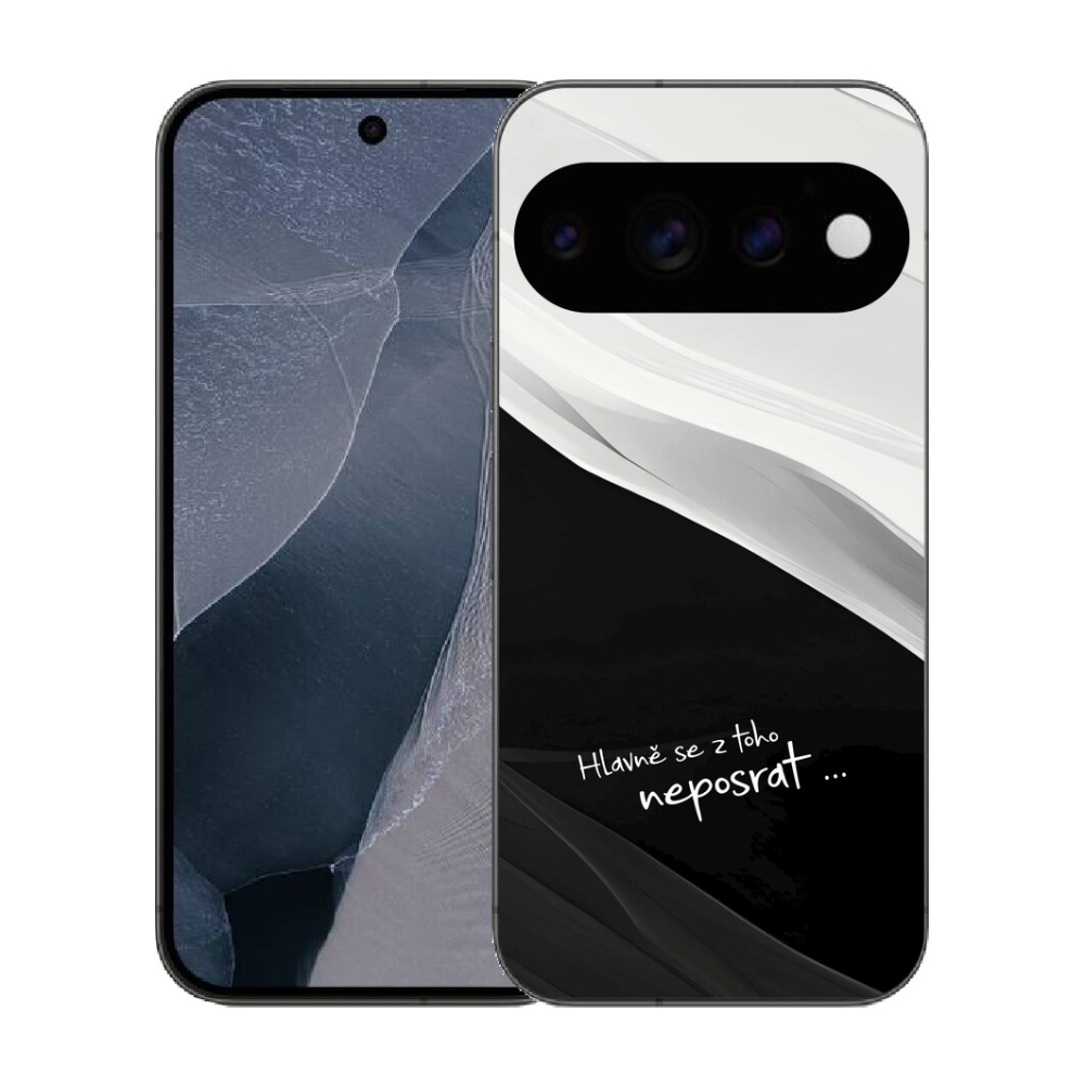 Gélový kryt mmCase na Google Pixel 11 Pro - vtipný text 13 čiernobiele pozadie