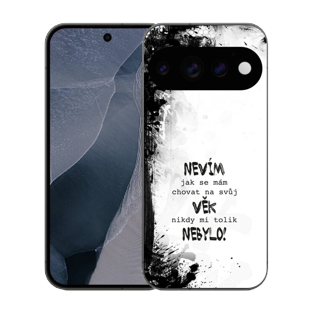 Gélový kryt mmCase na Google Pixel 11 Pro - vtipný text 14 biele pozadie