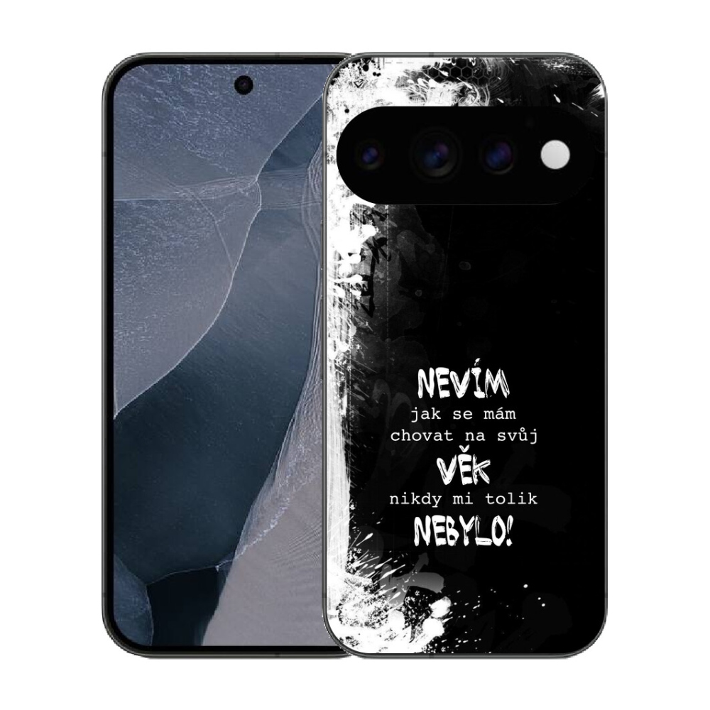Gélový kryt mmCase na Google Pixel 11 Pro - vtipný text 14 čierne pozadie