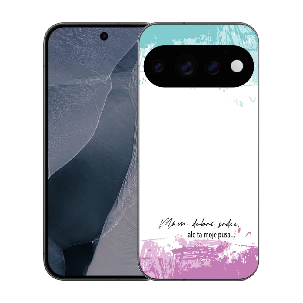Gélový kryt mmCase na Google Pixel 11 Pro - vtipný text 3 biele pozadie