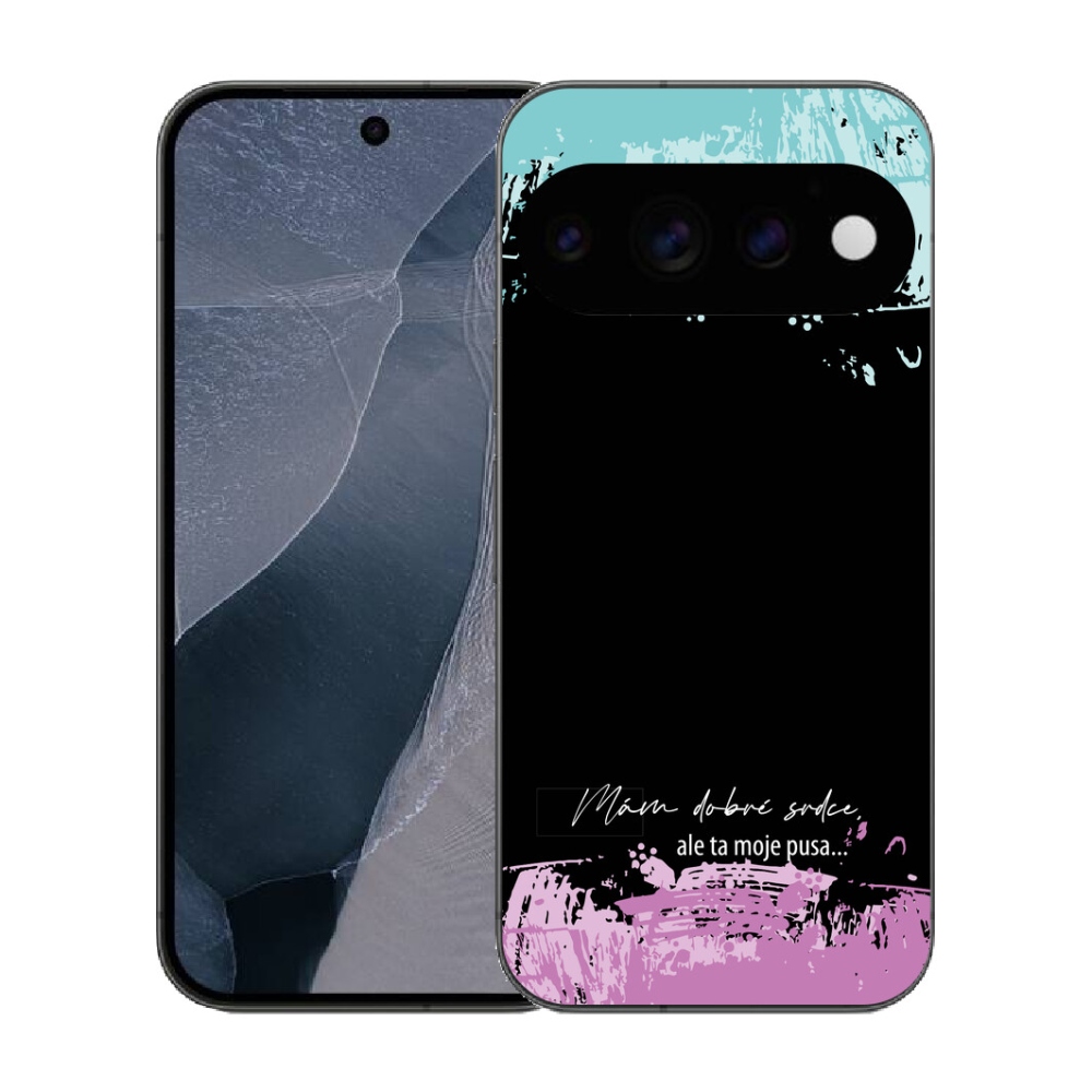 Gélový kryt mmCase na Google Pixel 11 Pro - vtipný text 3 čierne pozadie