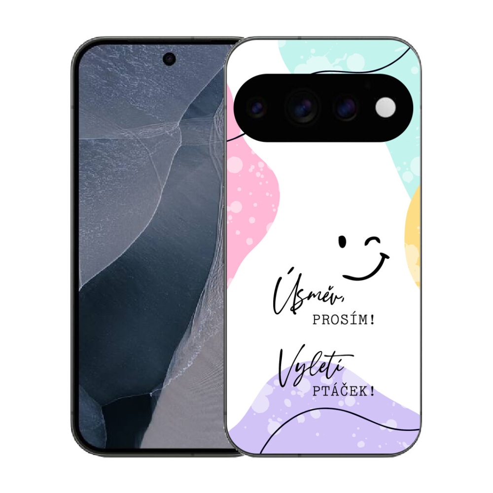 Gélový kryt mmCase na Google Pixel 11 Pro - vtipný text 4 biele pozadie