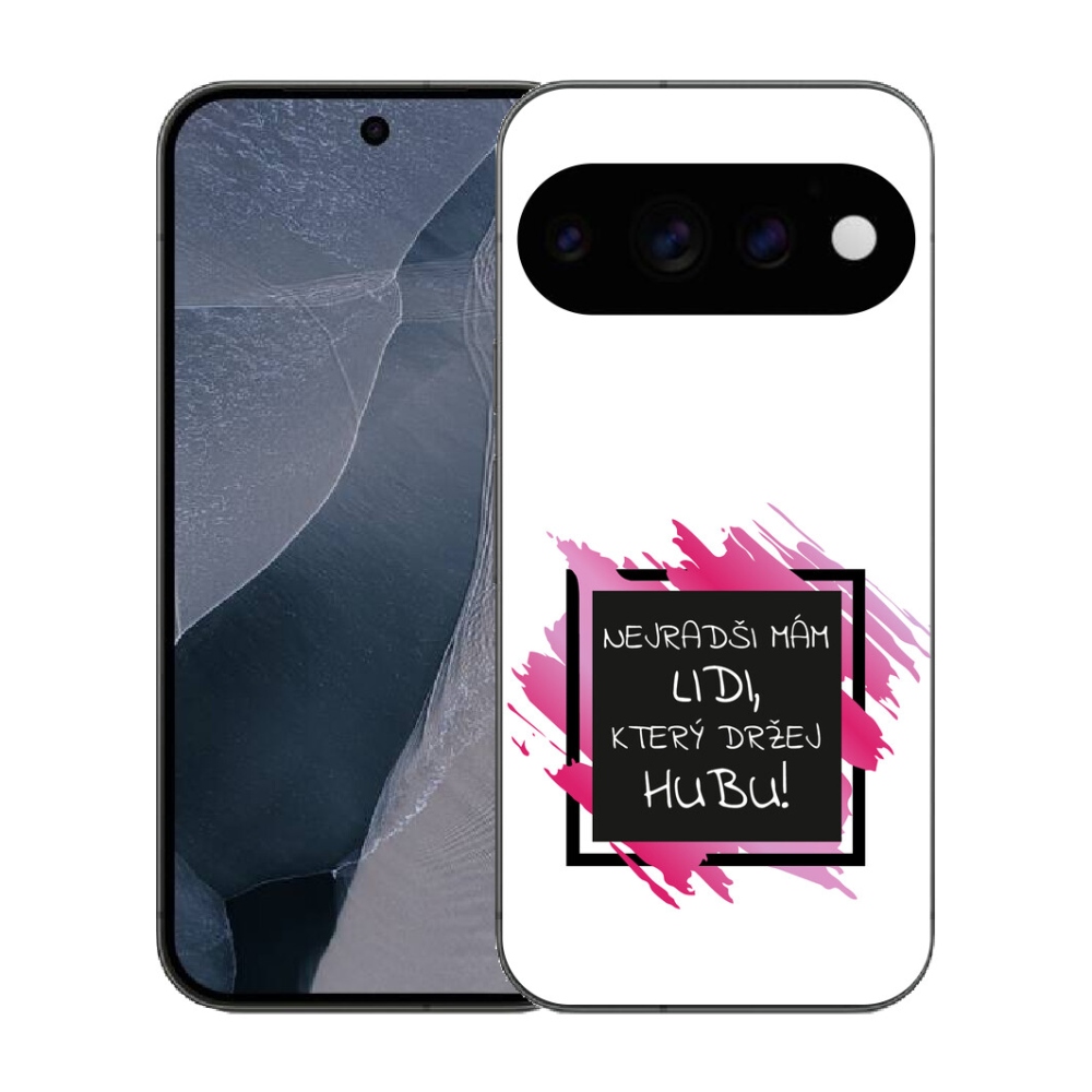 Gélový kryt mmCase na Google Pixel 11 Pro - vtipný text 7 čiernobiele pozadie