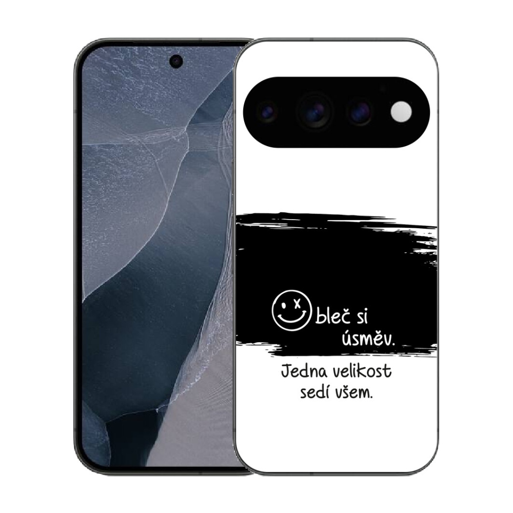 Gélový kryt mmCase na Google Pixel 11 Pro - vtipný text 8 čiernobiele pozadie