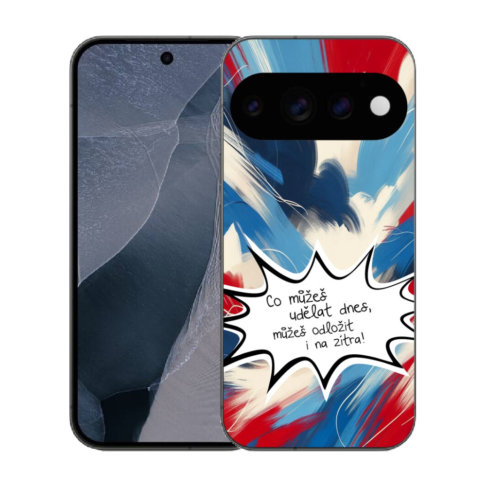 Gélový kryt mmCase na Google Pixel 11 Pro - vtipný text 9 biele pozadie