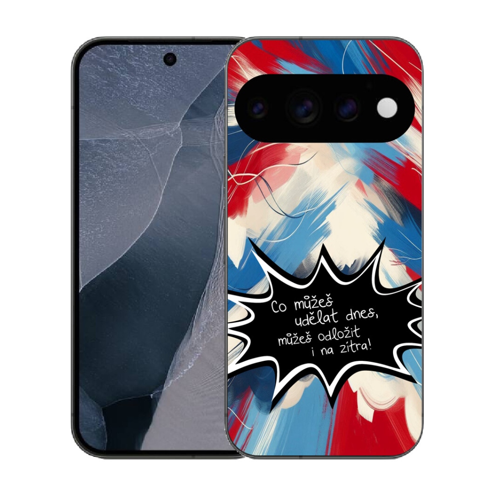 Gélový kryt mmCase na Google Pixel 11 Pro - vtipný text 9 čierne pozadie