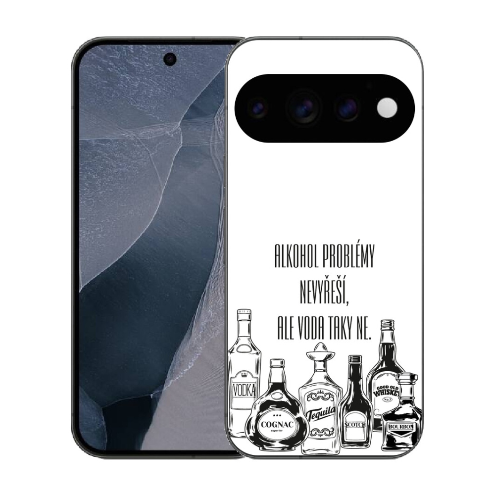 Gélový kryt mmCase na Google Pixel 11 Pro - vtipný text biele pozadie