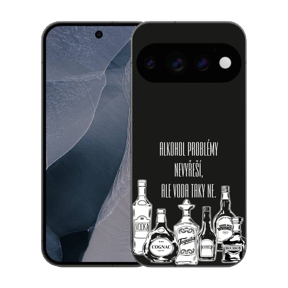 Gélový kryt mmCase na Google Pixel 11 Pro - vtipný text čierne pozadie