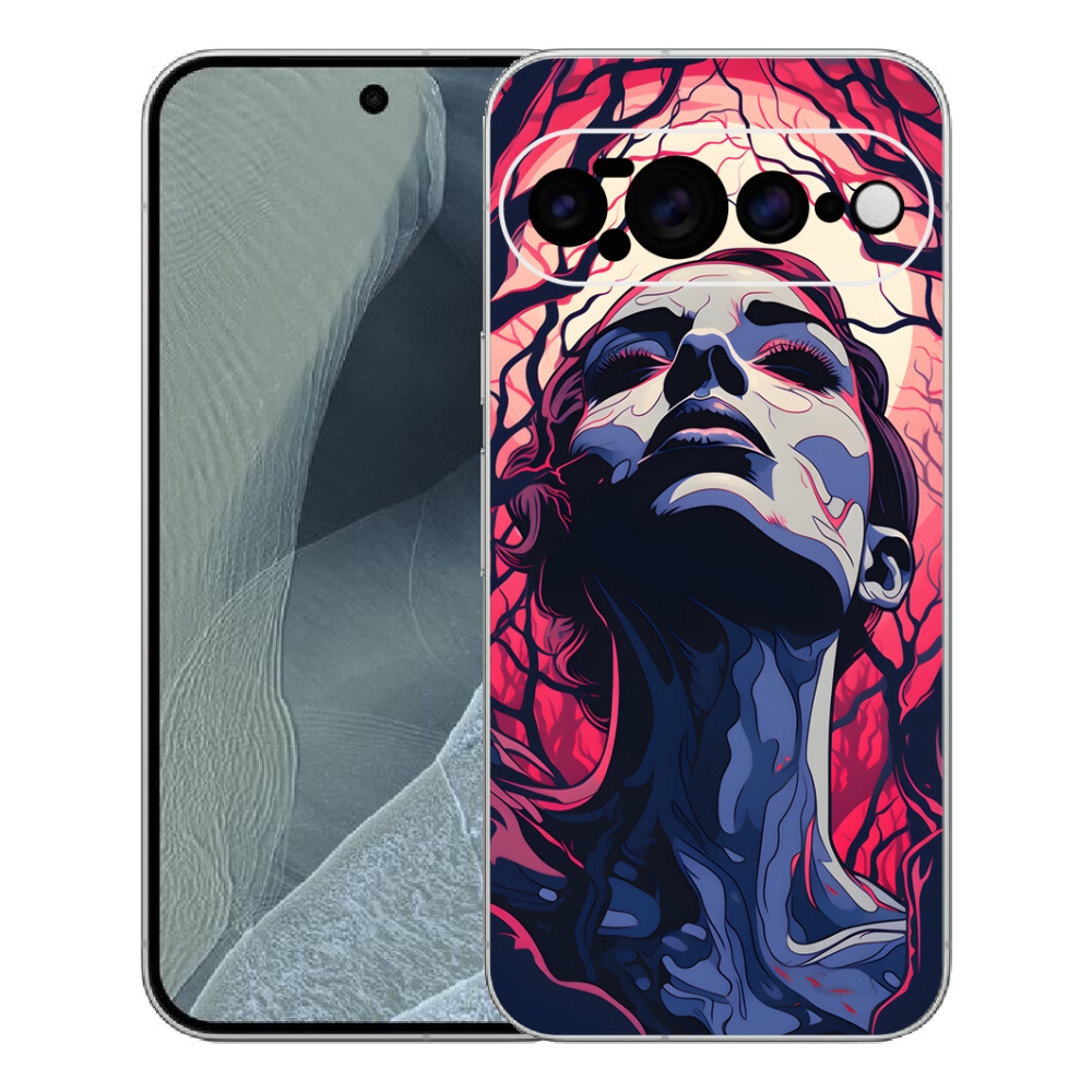 Gélový kryt mmCase na Google Pixel 11 Pro XL - abstraktná tvár