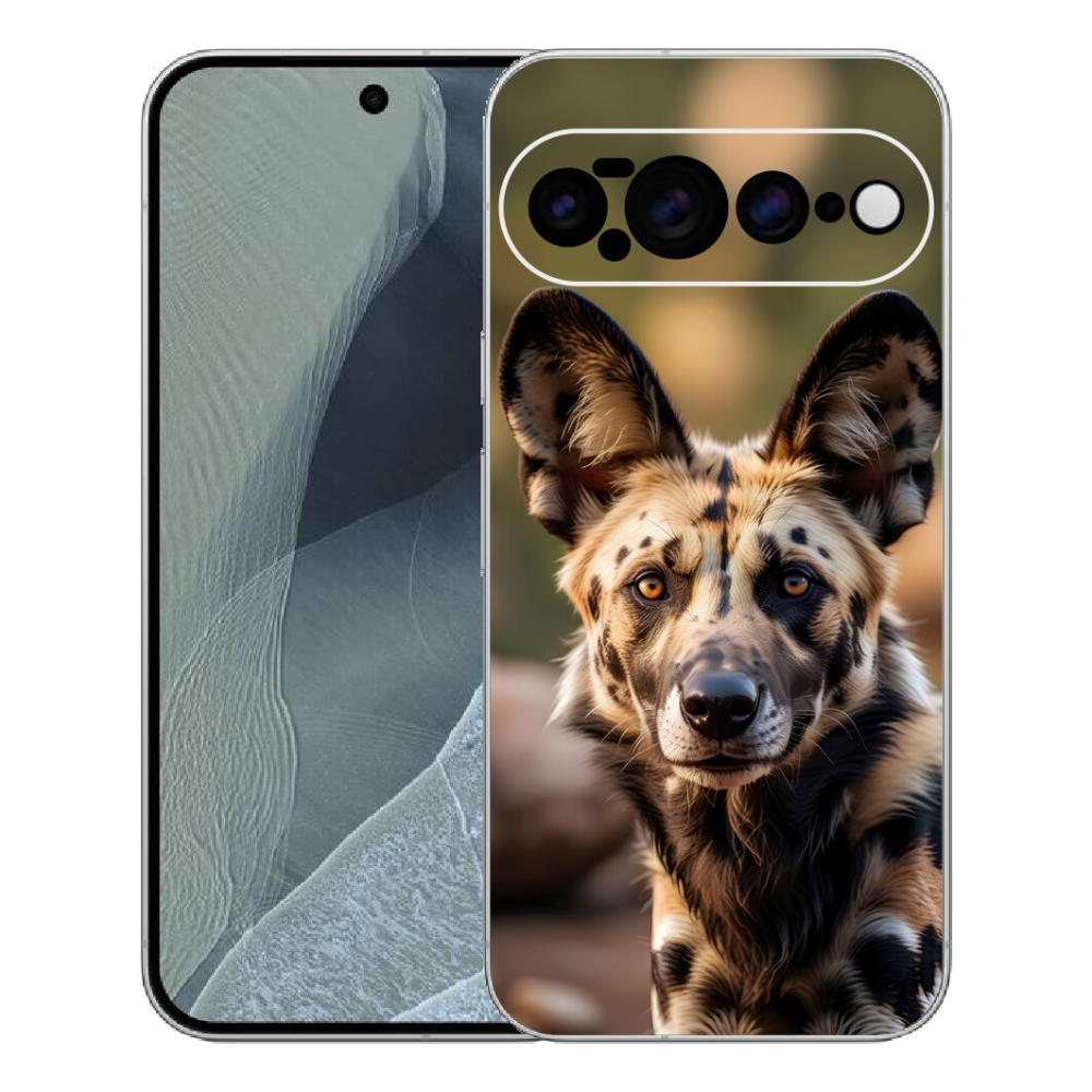 Gélový kryt mmCase na Google Pixel 11 Pro XL - africký divoký pes