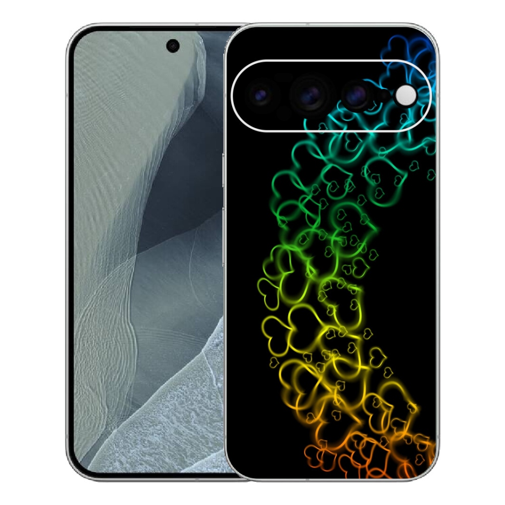 Gélový kryt mmCase na Google Pixel 11 Pro XL - farebné srdiečka