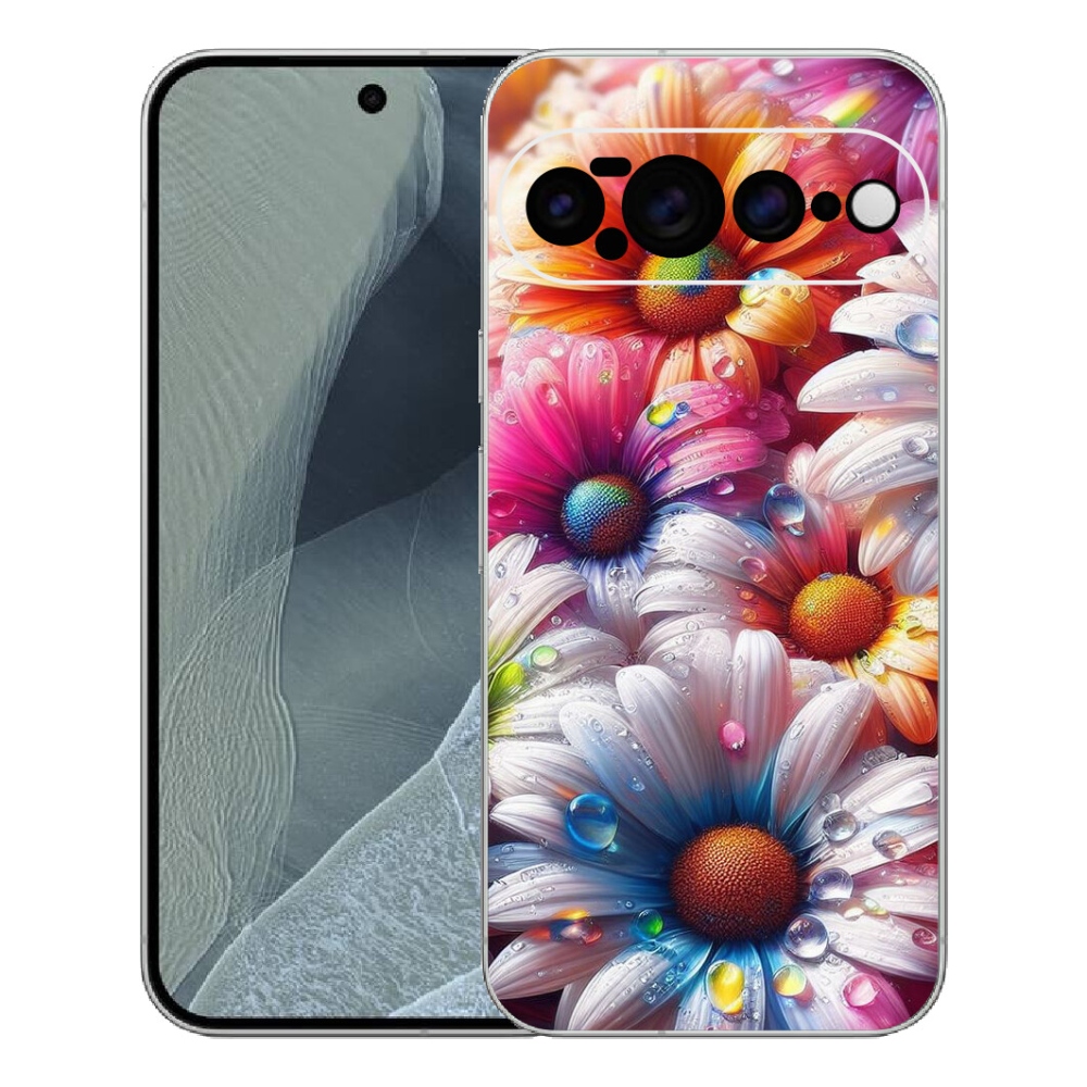 Gélový kryt mmCase na Google Pixel 11 Pro XL - farebné margaréty