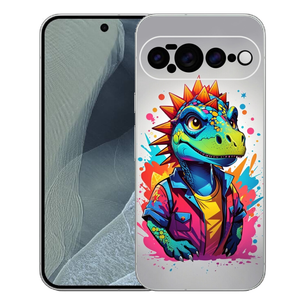 Gélový kryt mmCase na Google Pixel 11 Pro XL - farebný dinosaurus