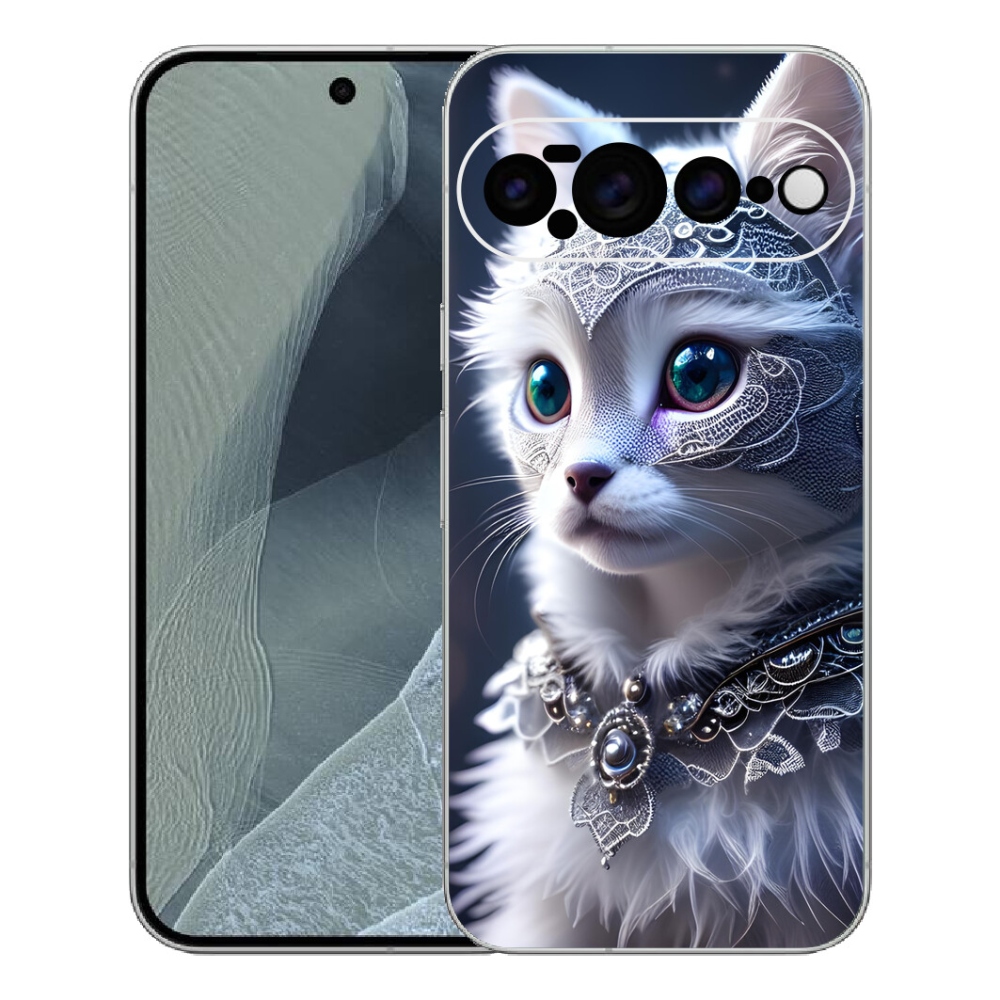 Gélový kryt mmCase na Google Pixel 11 Pro XL - biela mačka