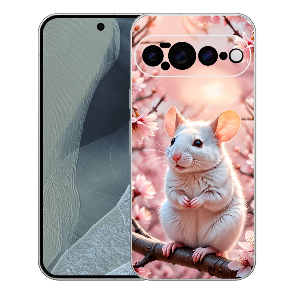 Gélový kryt mmCase na Google Pixel 11 Pro XL - biela myš na vetve