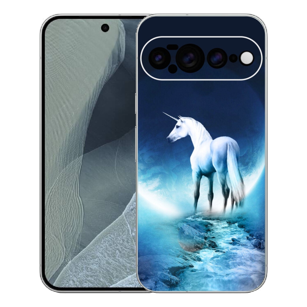 Gélový kryt mmCase na Google Pixel 11 Pro XL - biely jednorožec