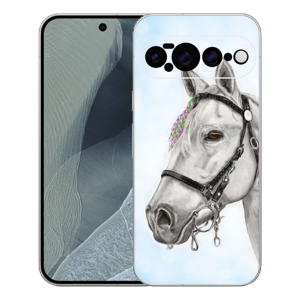 Gélový kryt mmCase na Google Pixel 11 Pro XL - biely kôň 1