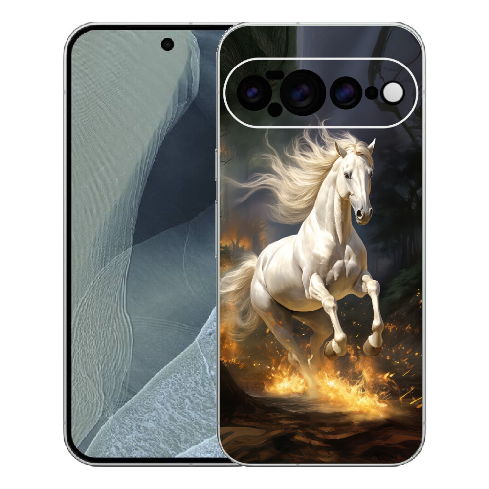 Gélový kryt mmCase na Google Pixel 11 Pro XL - biely kôň 2