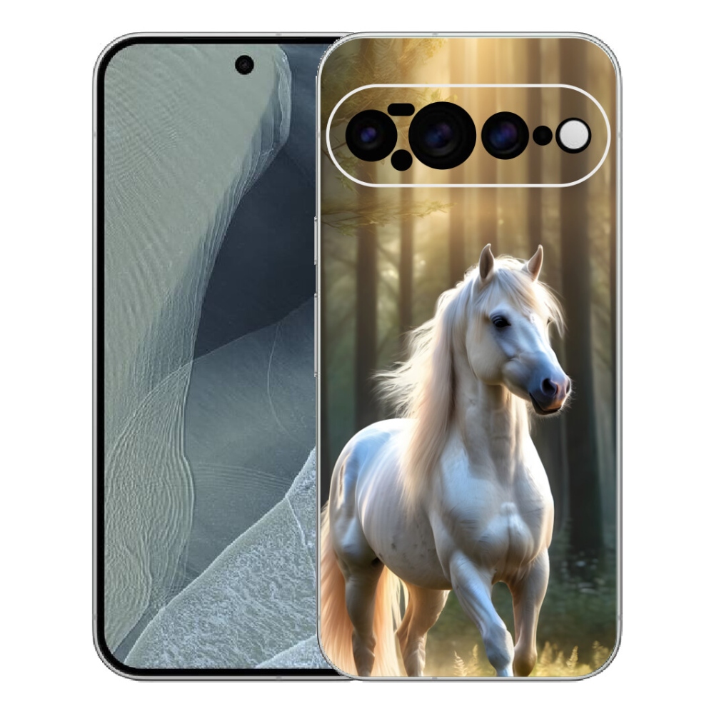 Gélový kryt mmCase na Google Pixel 11 Pro XL - biely kôň 3