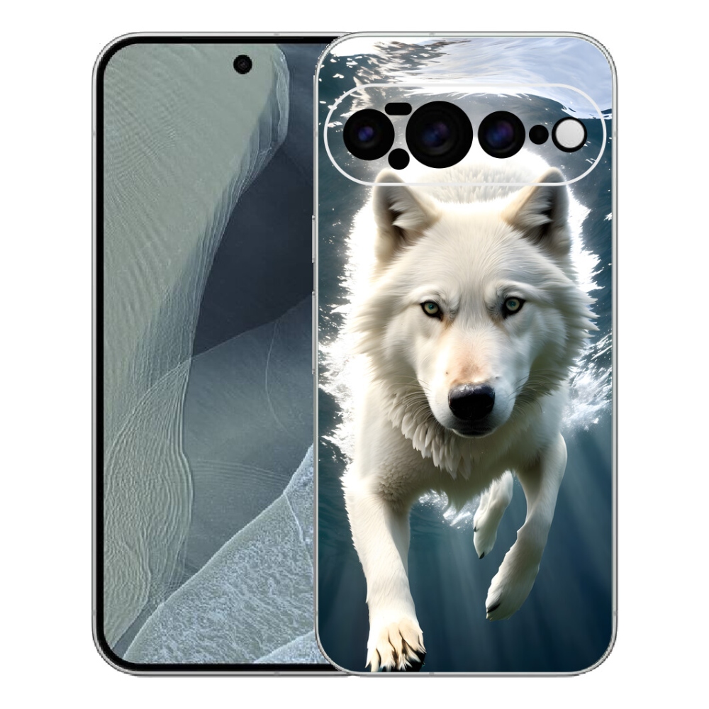 Gélový kryt mmCase na Google Pixel 11 Pro XL - biely vlk