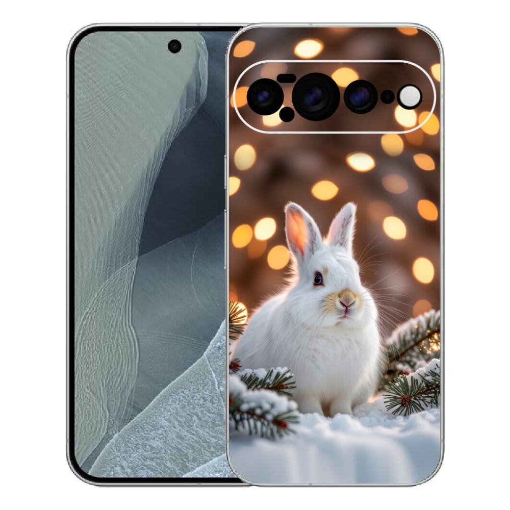 Gélový kryt mmCase na Google Pixel 11 Pro XL - biely zajac