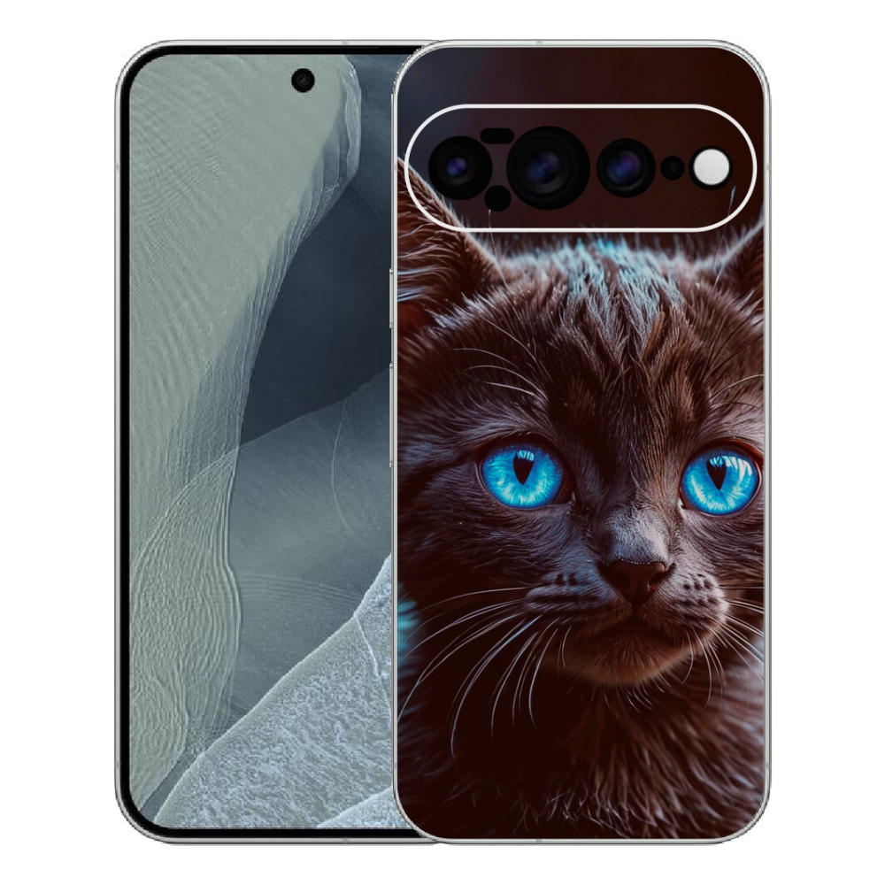 Gélový kryt mmCase na Google Pixel 11 Pro XL - čierne mačiatko 2