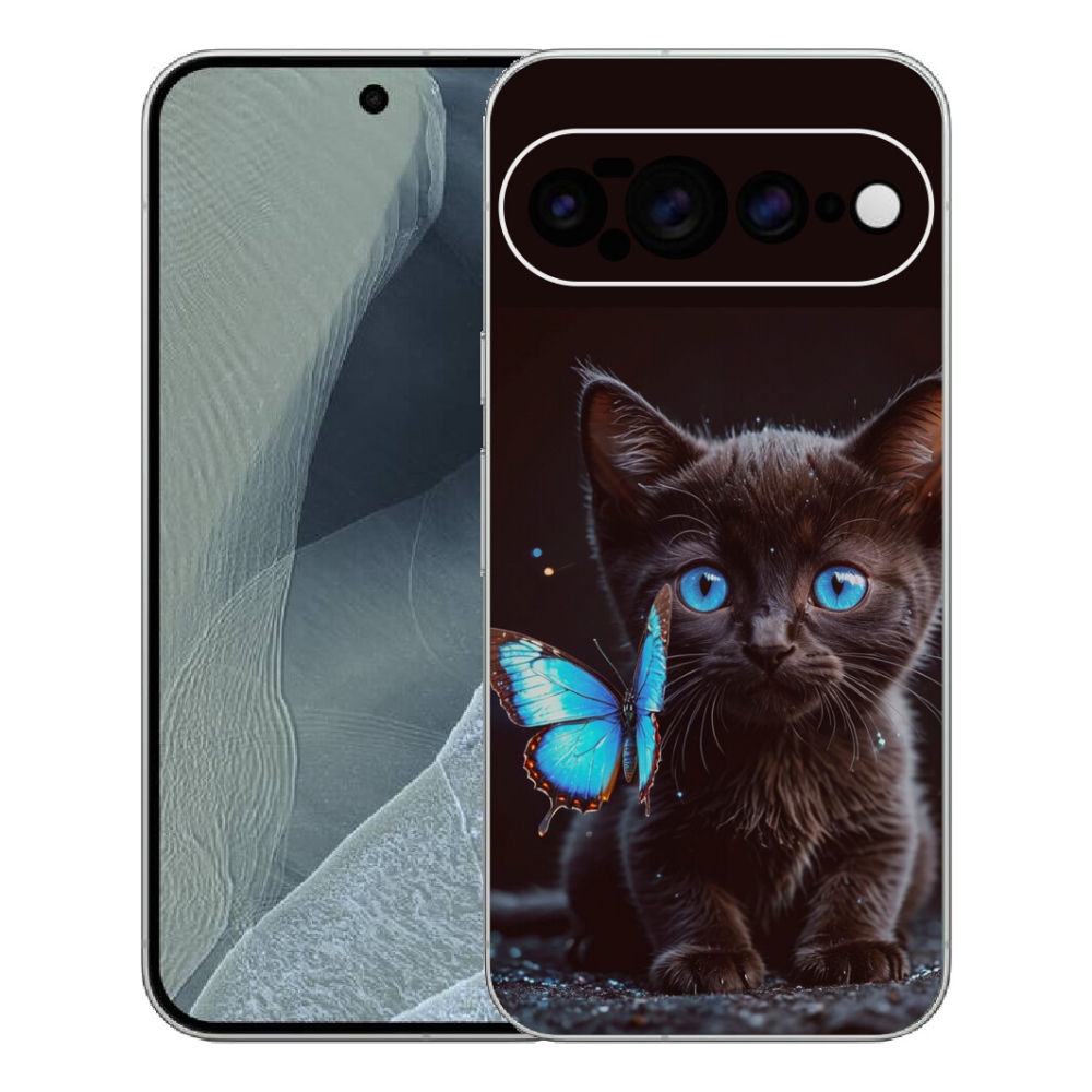 Gélový kryt mmCase na Google Pixel 11 Pro XL - čierne mačiatko 3