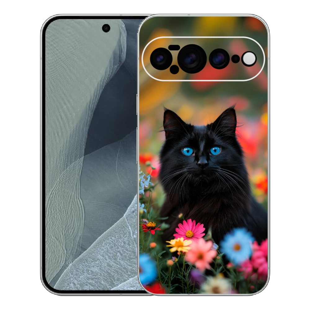 Gélový kryt mmCase na Google Pixel 11 Pro XL - čierne mačiatko 4