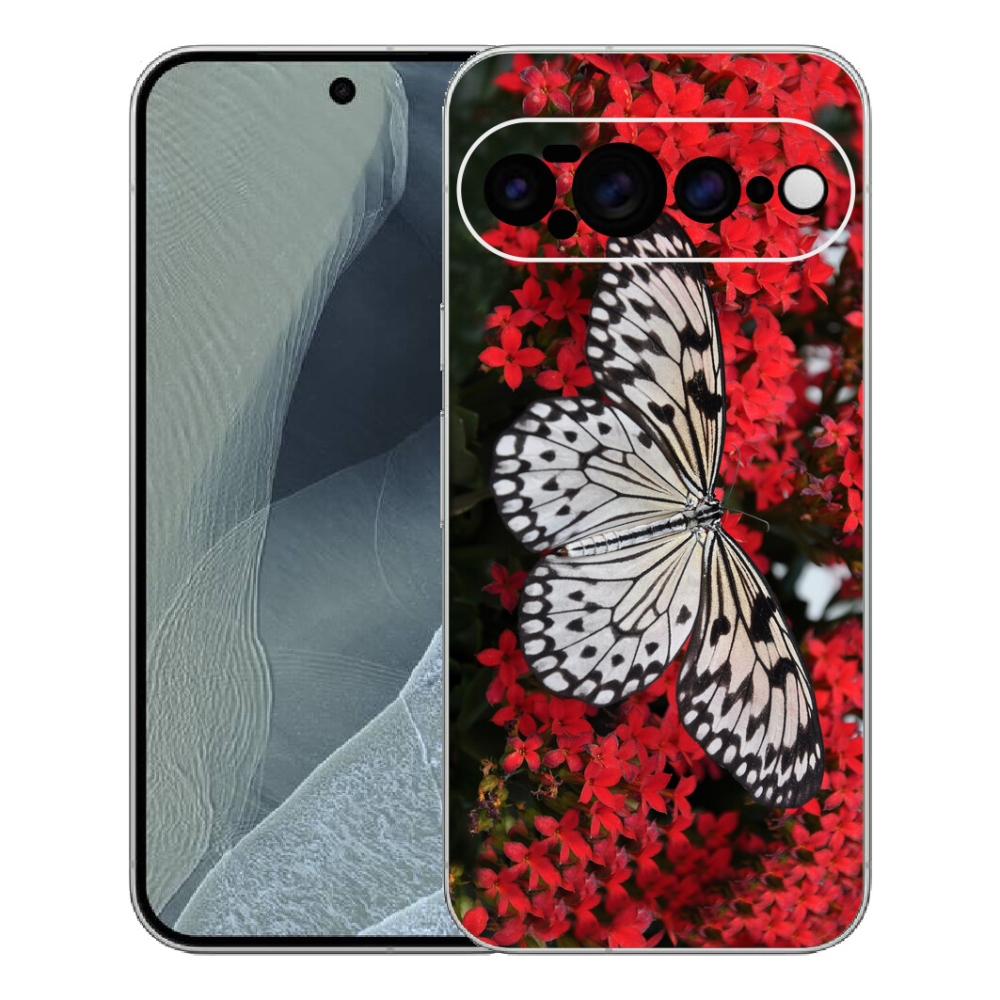 Gélový kryt mmCase na Google Pixel 11 Pro XL - čiernobiely motýľ 1