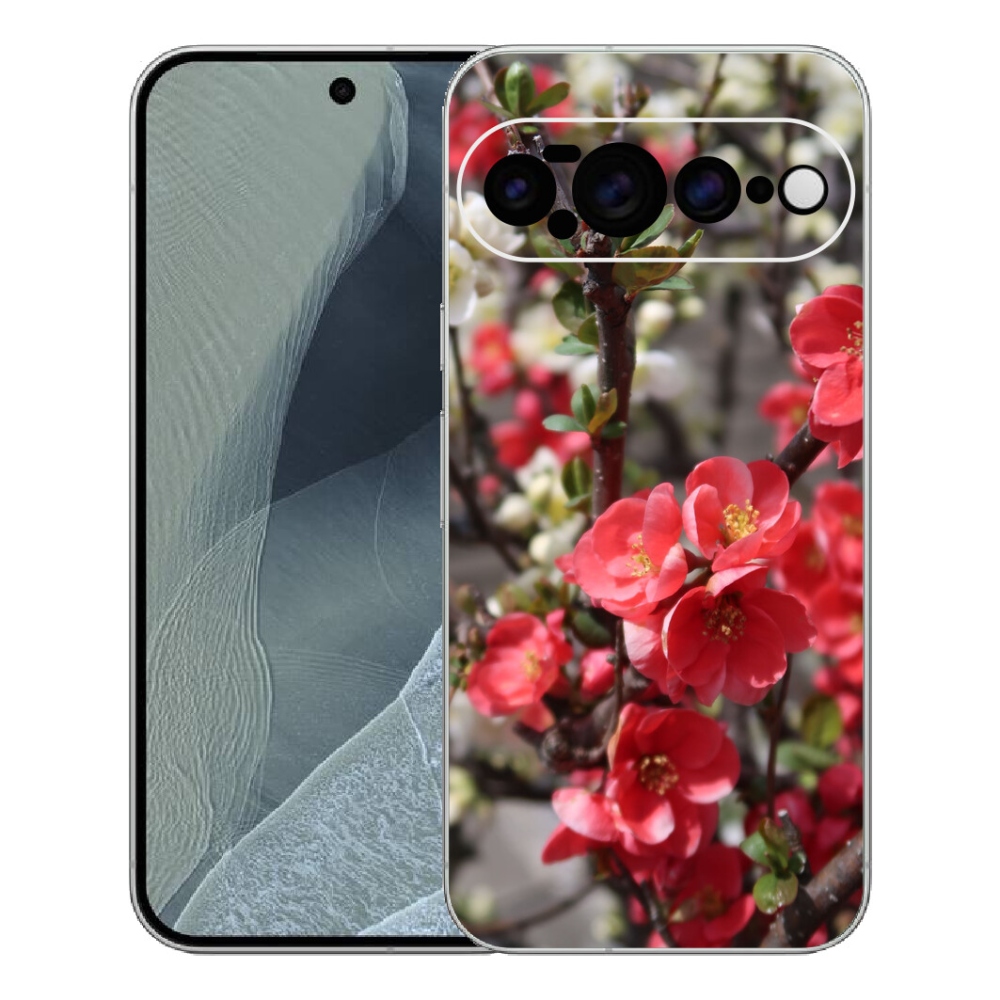 Gélový kryt mmCase na Google Pixel 11 Pro XL - červené kvety