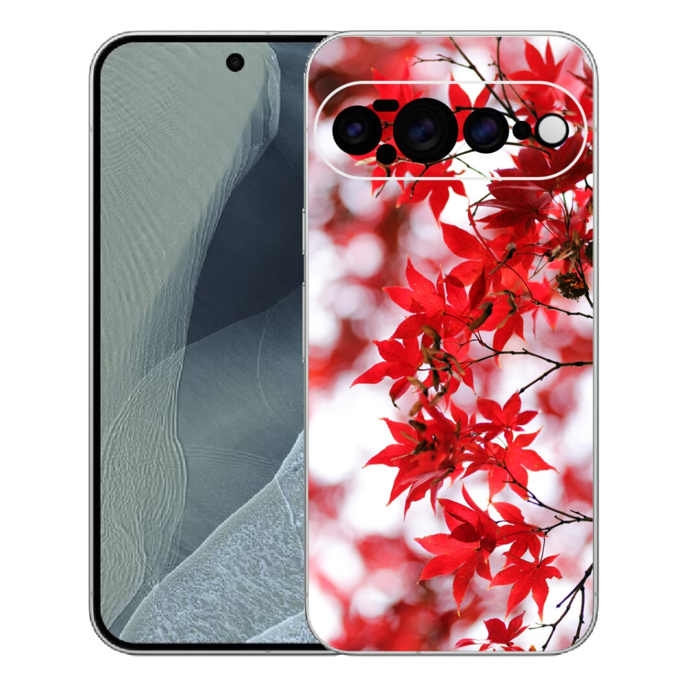 Gélový kryt mmCase na Google Pixel 11 Pro XL - červené listy