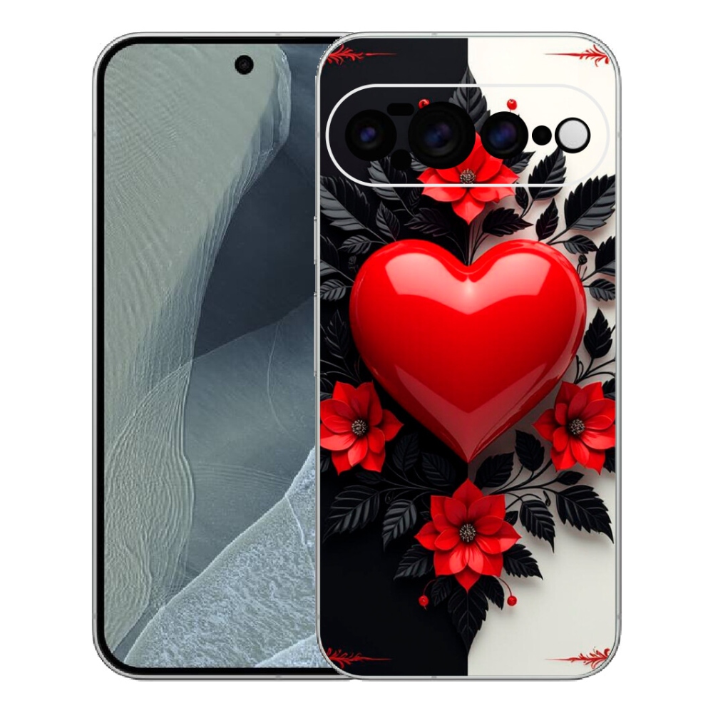 Gélový kryt mmCase na Google Pixel 11 Pro XL - červené srdce