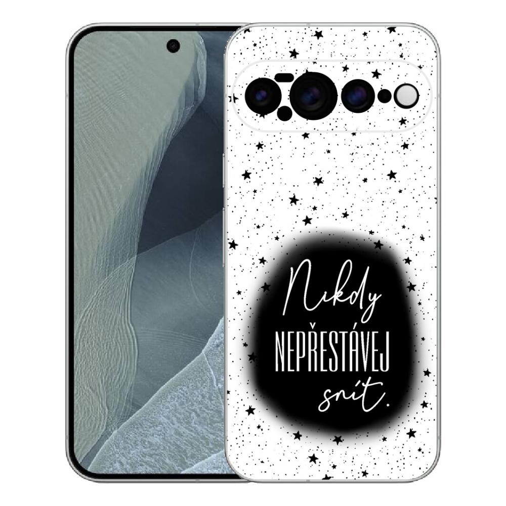 Gélový kryt mmCase na Google Pixel 11 Pro XL - citát 1 čiernobiele pozadie