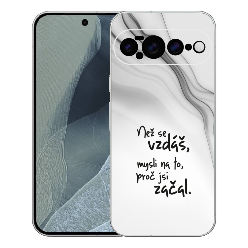 Gélový kryt mmCase na Google Pixel 11 Pro XL - citát 2 biele pozadie