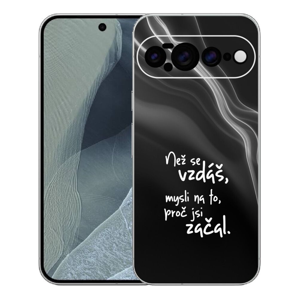 Gélový kryt mmCase na Google Pixel 11 Pro XL - citát 2 čierne pozadie