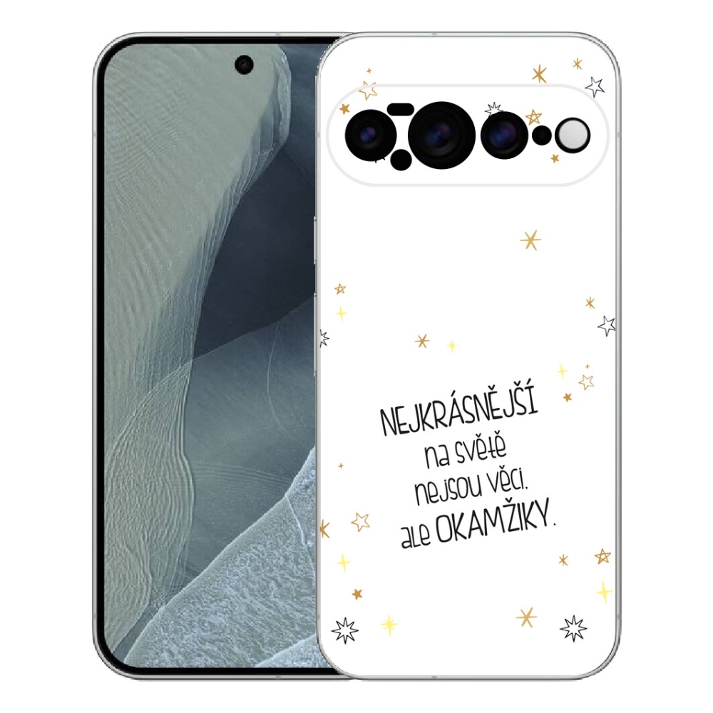 Gélový kryt mmCase na Google Pixel 11 Pro XL - citát 4 biele pozadie