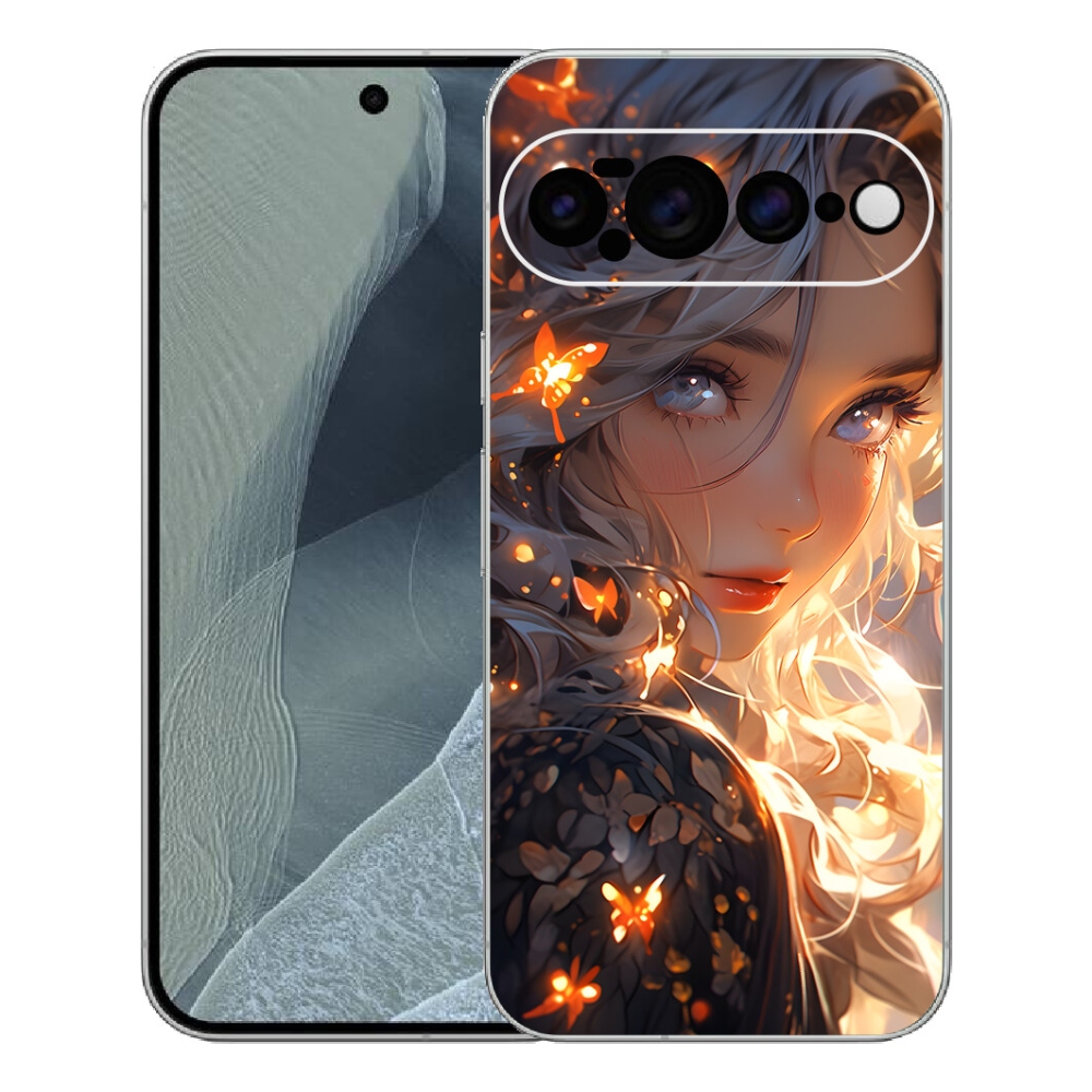 Gélový kryt mmCase na Google Pixel 11 Pro XL - dievča a motýle