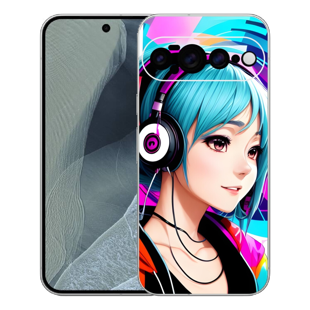 Gélový kryt mmCase na Google Pixel 11 Pro XL - dievča so slúchadlami