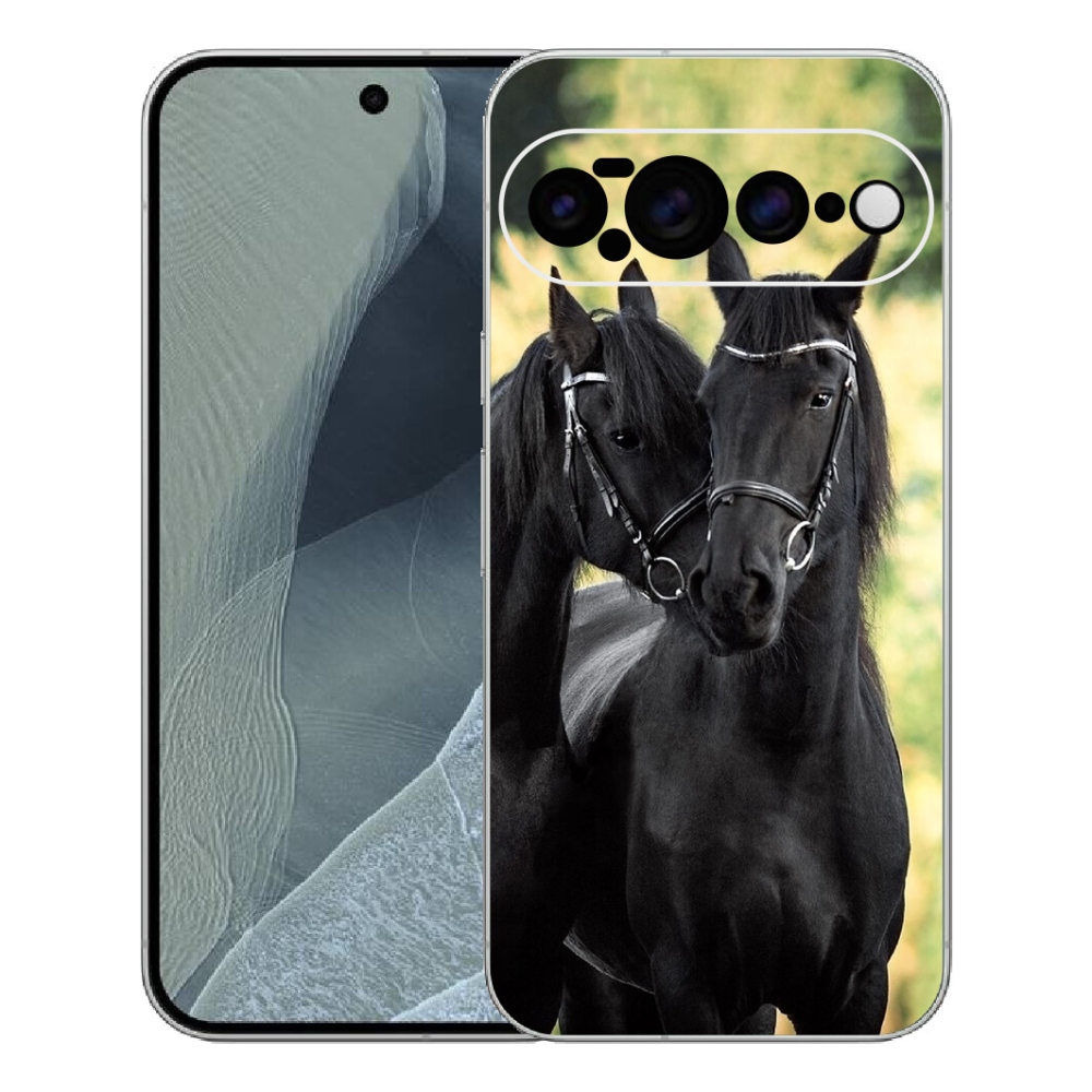Gélový kryt mmCase na Google Pixel 11 Pro XL - dva čierne kone