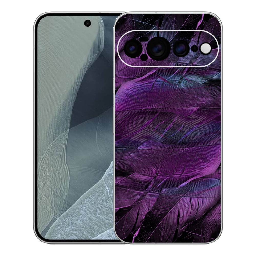 Gélový kryt mmCase na Google Pixel 11 Pro XL - fialové pierka