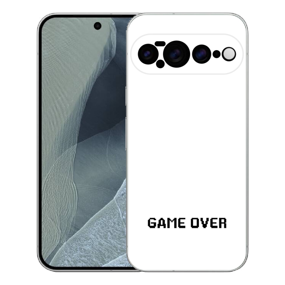 Gélový kryt mmCase na Google Pixel 11 Pro XL - game over biele pozadie
