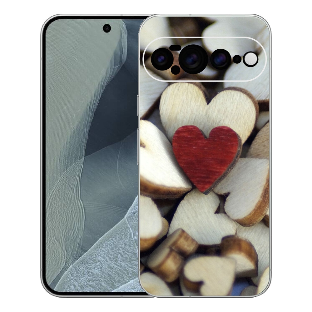 Gélový kryt mmCase na Google Pixel 11 Pro XL - gravírované červené srdce