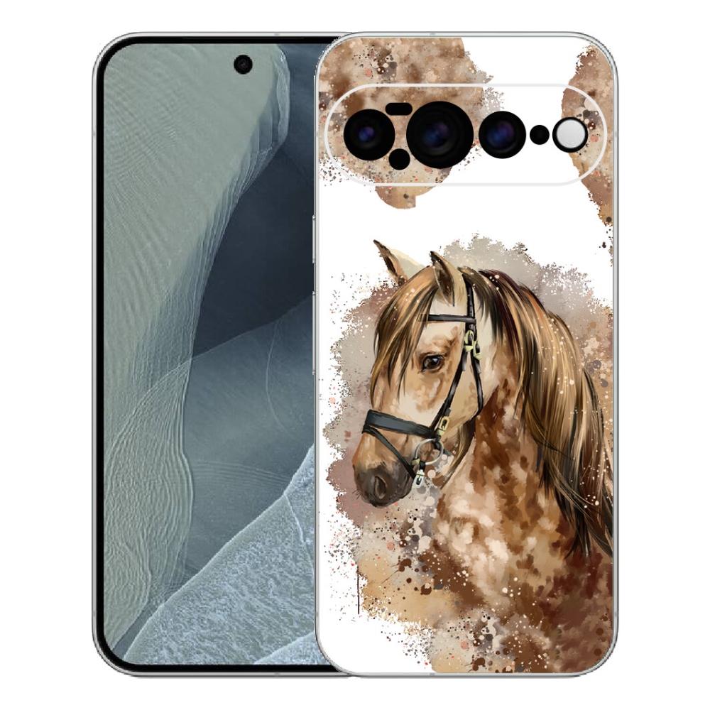 Gélový kryt mmCase na Google Pixel 11 Pro XL - hnedý kreslený kôň