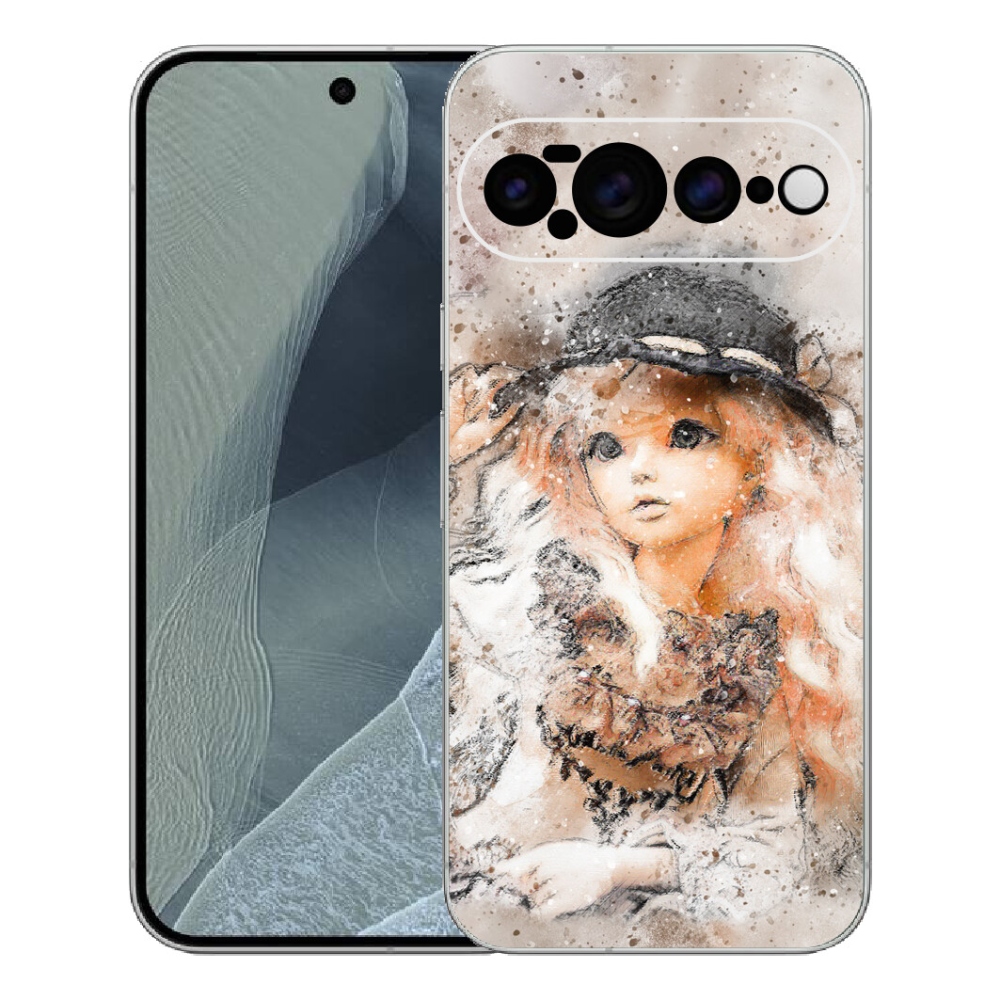 Gélový kryt mmCase na Google Pixel 11 Pro XL - dievčatko s klobúkom