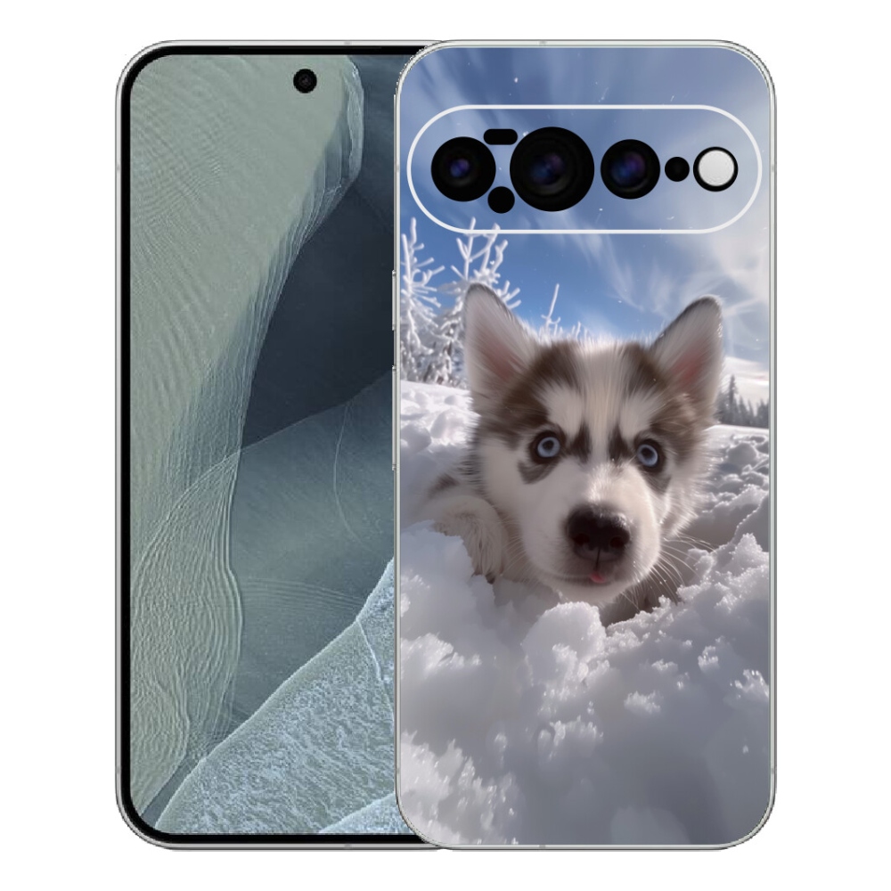 Gélový kryt mmCase na Google Pixel 11 Pro XL - husky v snehu