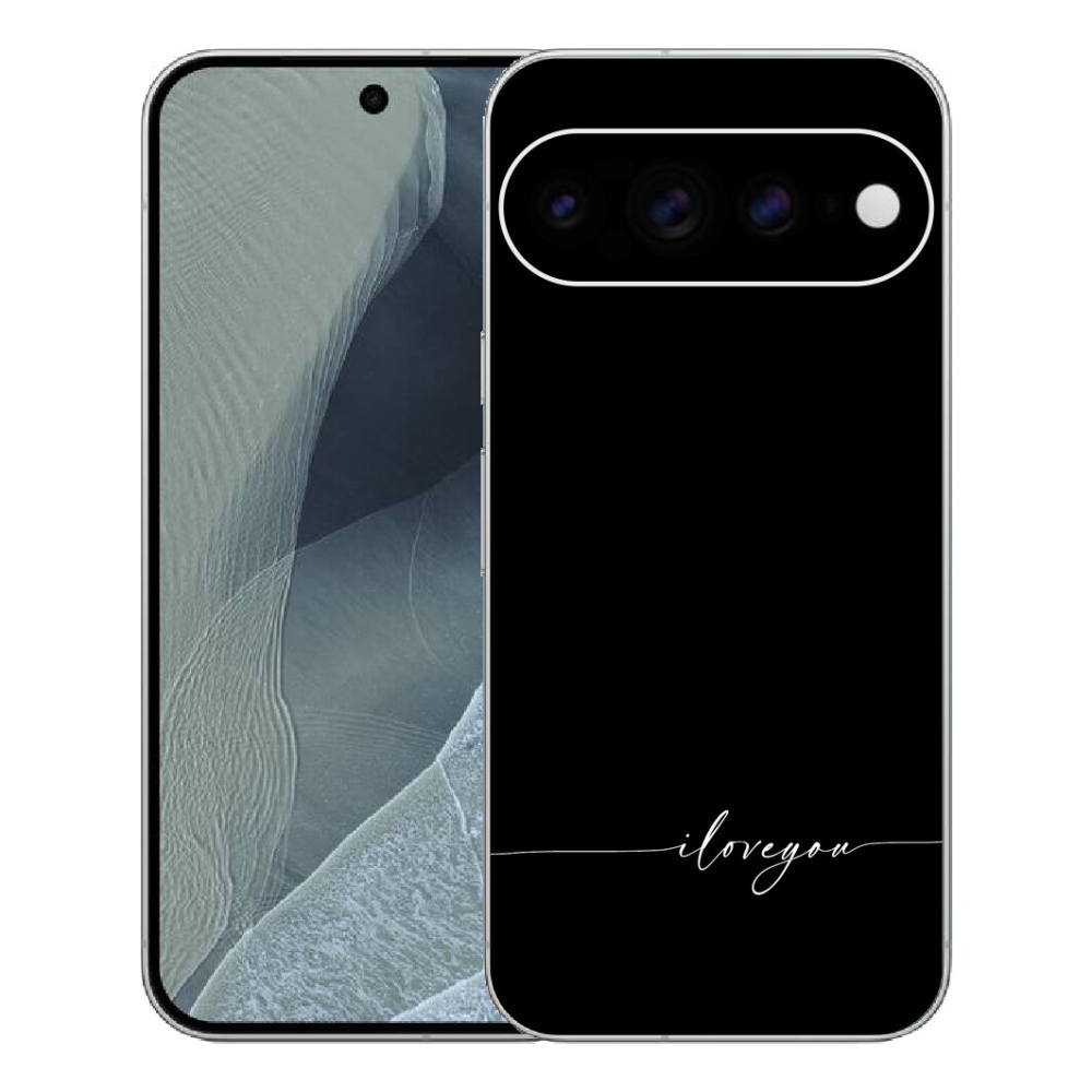 Gélový kryt mmCase na Google Pixel 11 Pro XL - I love you čierne pozadie