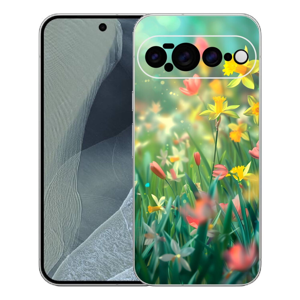 Gélový kryt mmCase na Google Pixel 11 Pro XL - jarné kvety