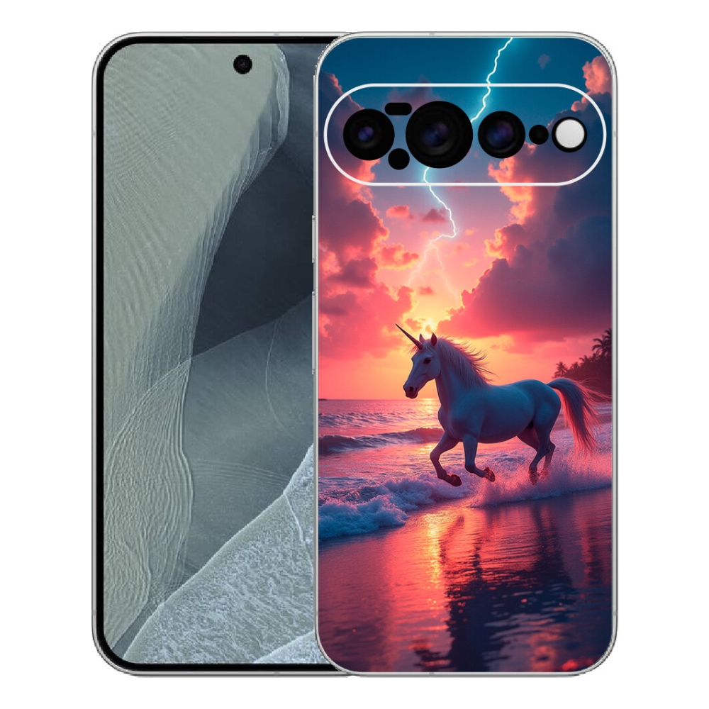 Gélový kryt mmCase na Google Pixel 11 Pro XL - jednorožec na pláži
