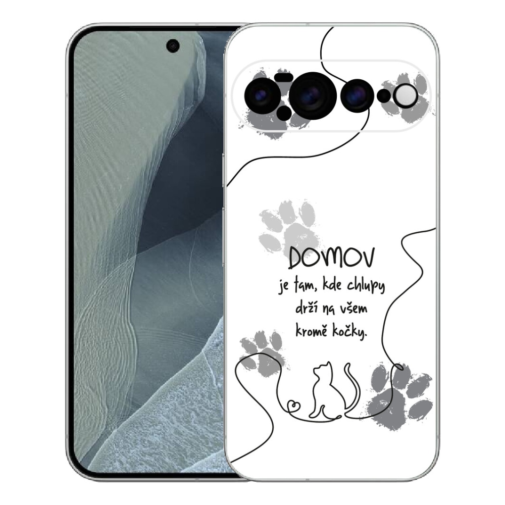 Gélový kryt mmCase na Google Pixel 11 Pro XL - mačacie motív biele pozadie